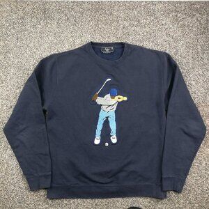 Eastside Golf Sweatshirt Mens Medium Knit Embroidered Logo Crew Pullover Sweater